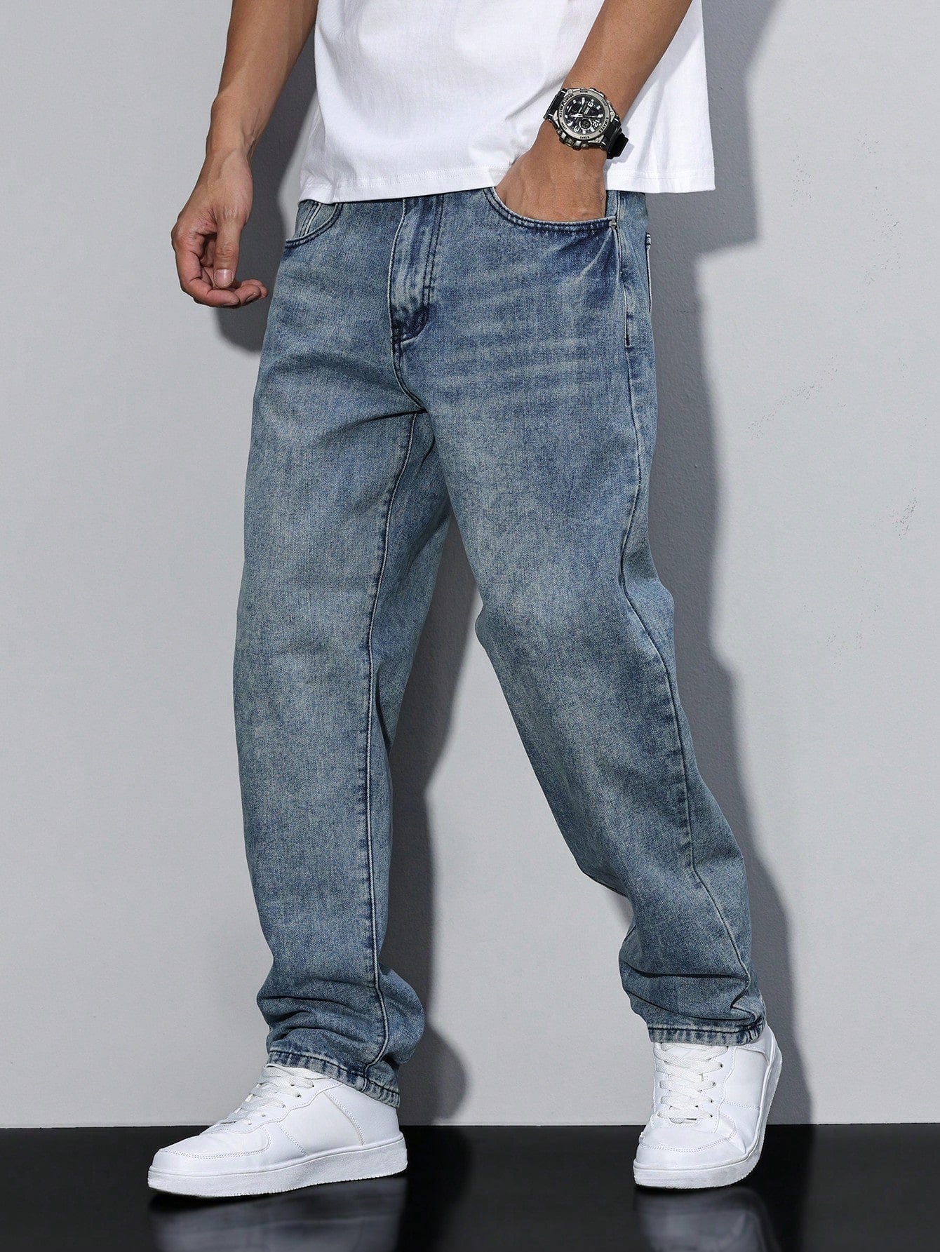 Heren Losse Casual Jeans Streetwear Comfortabele Spijkerbroek