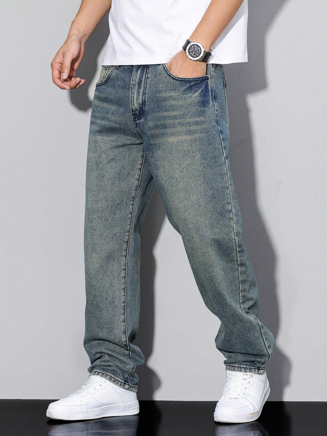 Heren Losse Casual Jeans Streetwear Comfortabele Spijkerbroek
