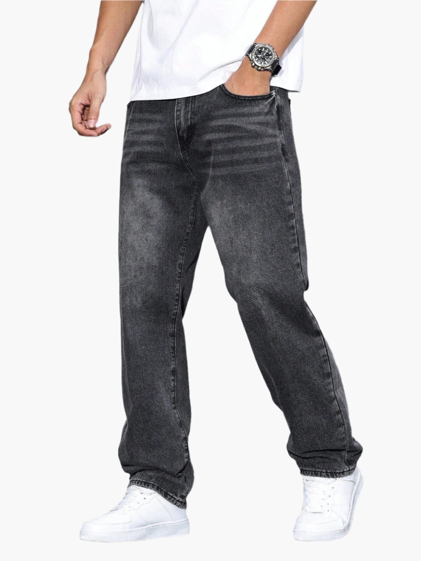 Heren Losse Casual Jeans Streetwear Comfortabele Spijkerbroek