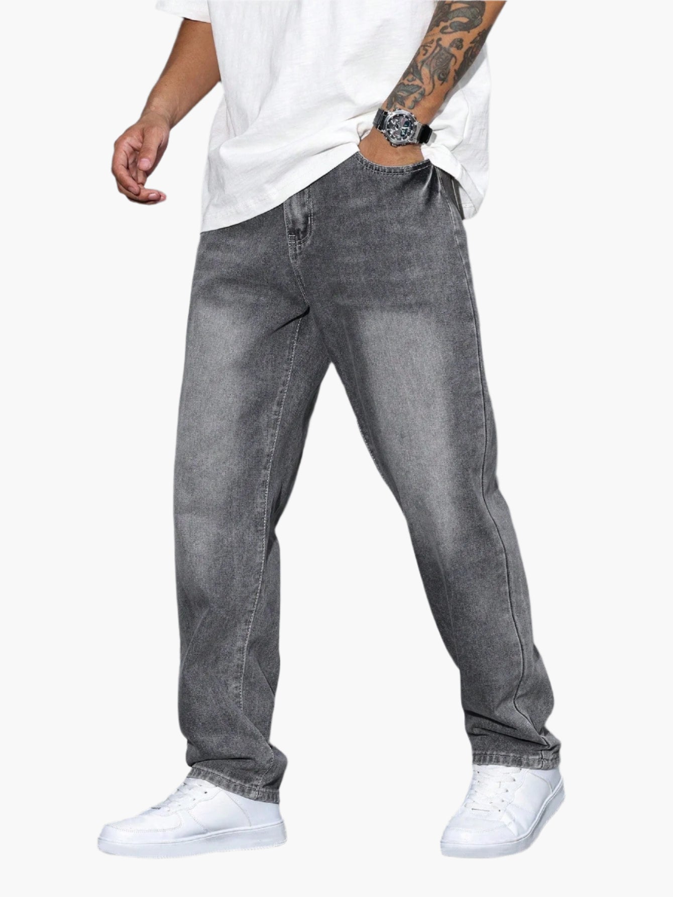 Heren Losse Casual Jeans Streetwear Comfortabele Spijkerbroek