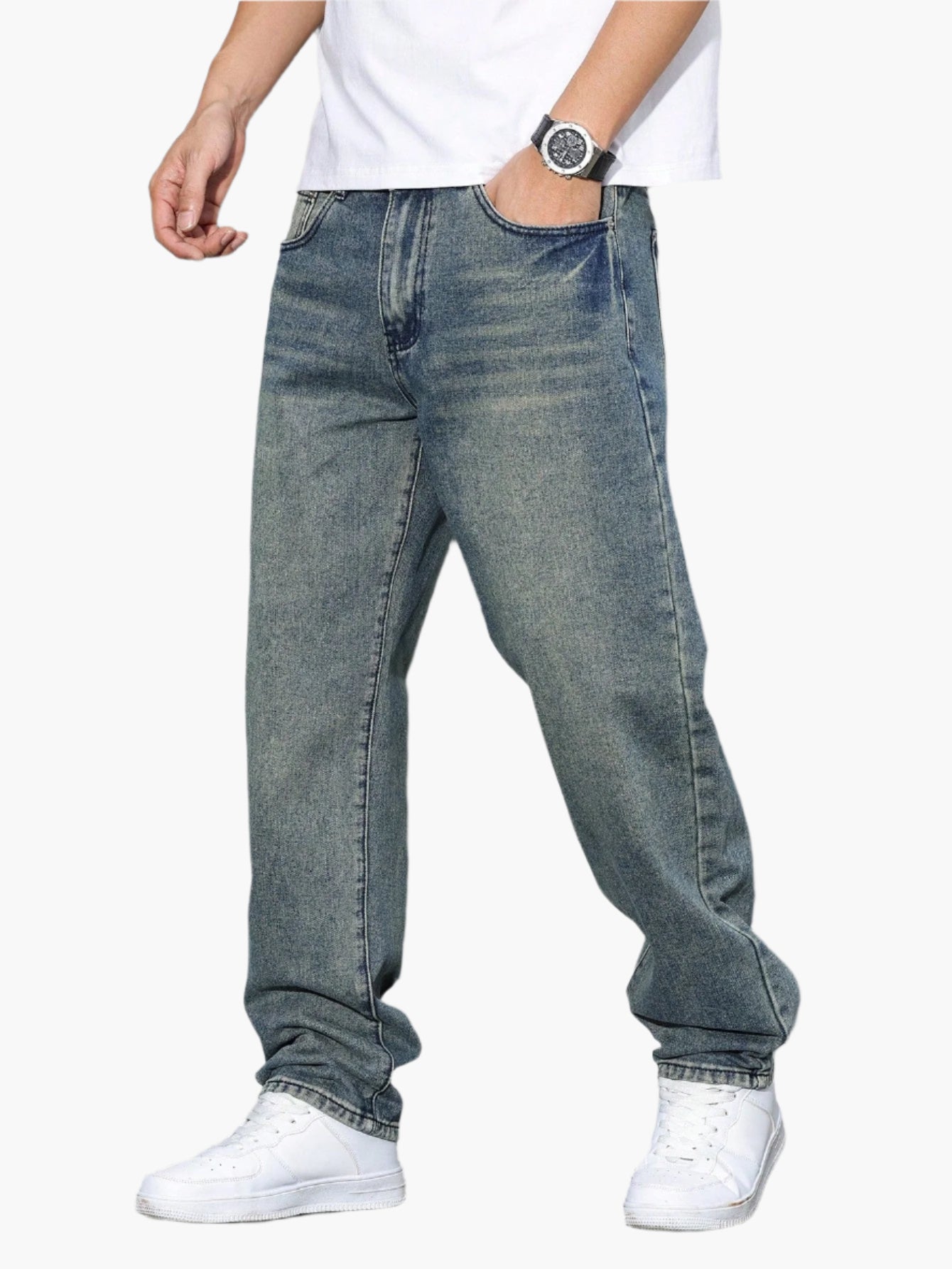Heren Losse Casual Jeans Streetwear Comfortabele Spijkerbroek
