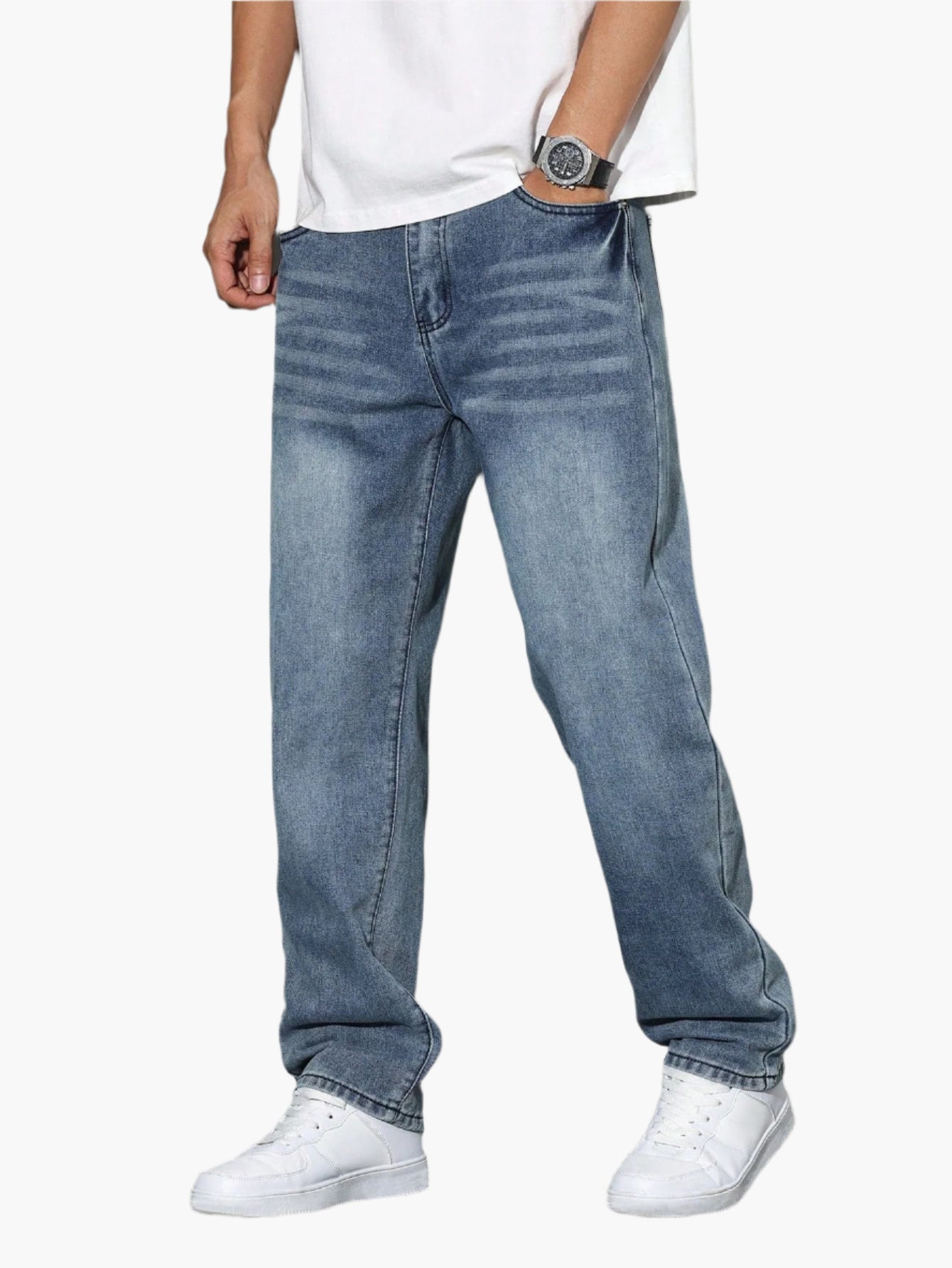 Heren Losse Casual Jeans Streetwear Comfortabele Spijkerbroek