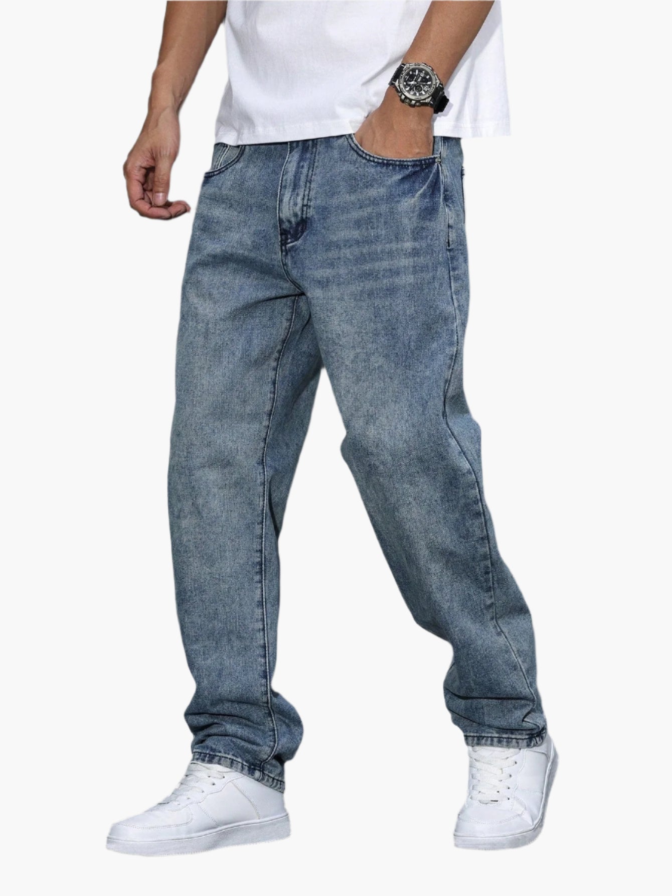Heren Losse Casual Jeans Streetwear Comfortabele Spijkerbroek