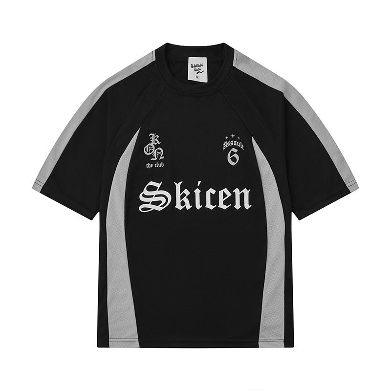Heren Hip Hop Streetwear T-shirt met Gotisch Letterdesign voor Urban Lifestyle