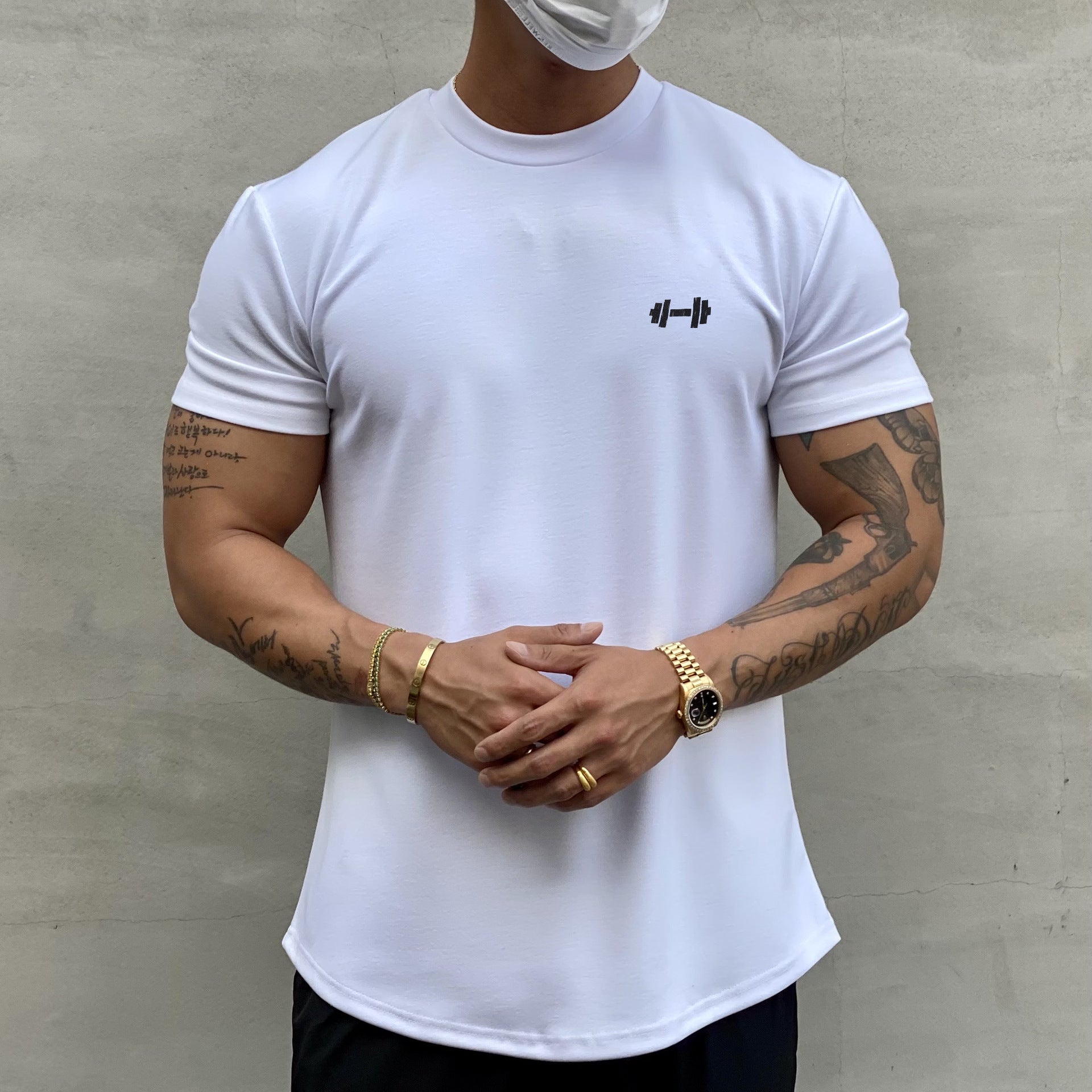 Steven – American Slim Fit Muscle T-shirt met Ronde Hem en Korte Mouwen