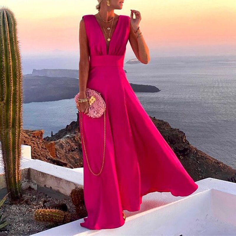 Fiona – Trendy Franse Jurk met Solide Kleurpatroon