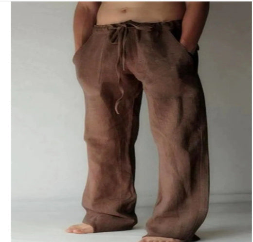 Loungebroek voor heren met rechte pijpen en comfortabele pasvorm