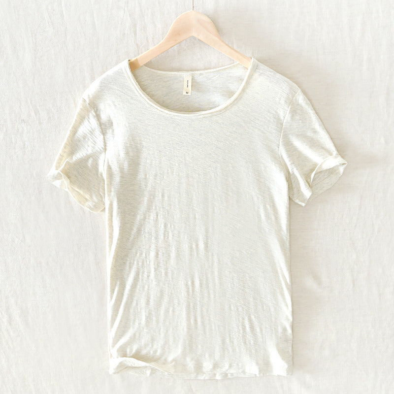 Tim – Ademend Kortemouwen T-shirt in Effen Kleur