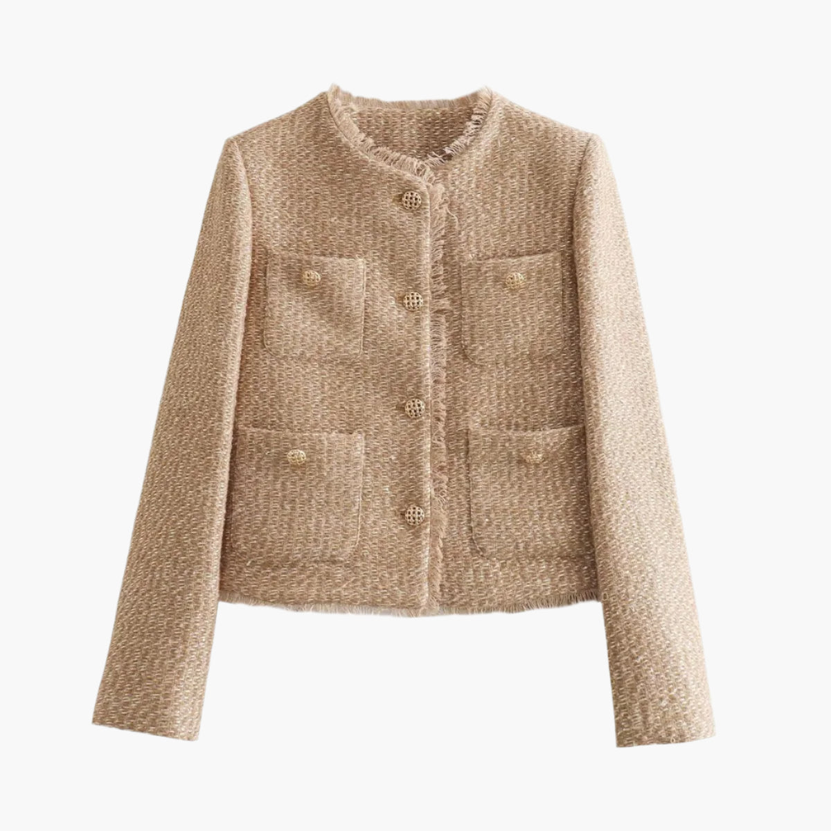 Dames Tweed Blazer – Klassiek & Modern, Slim Fit, Elegant voor Dagelijks Gebruik