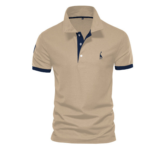 Dennis – Slim Fit Poloshirt met Sportieve Elegantie en Contrastdetails
