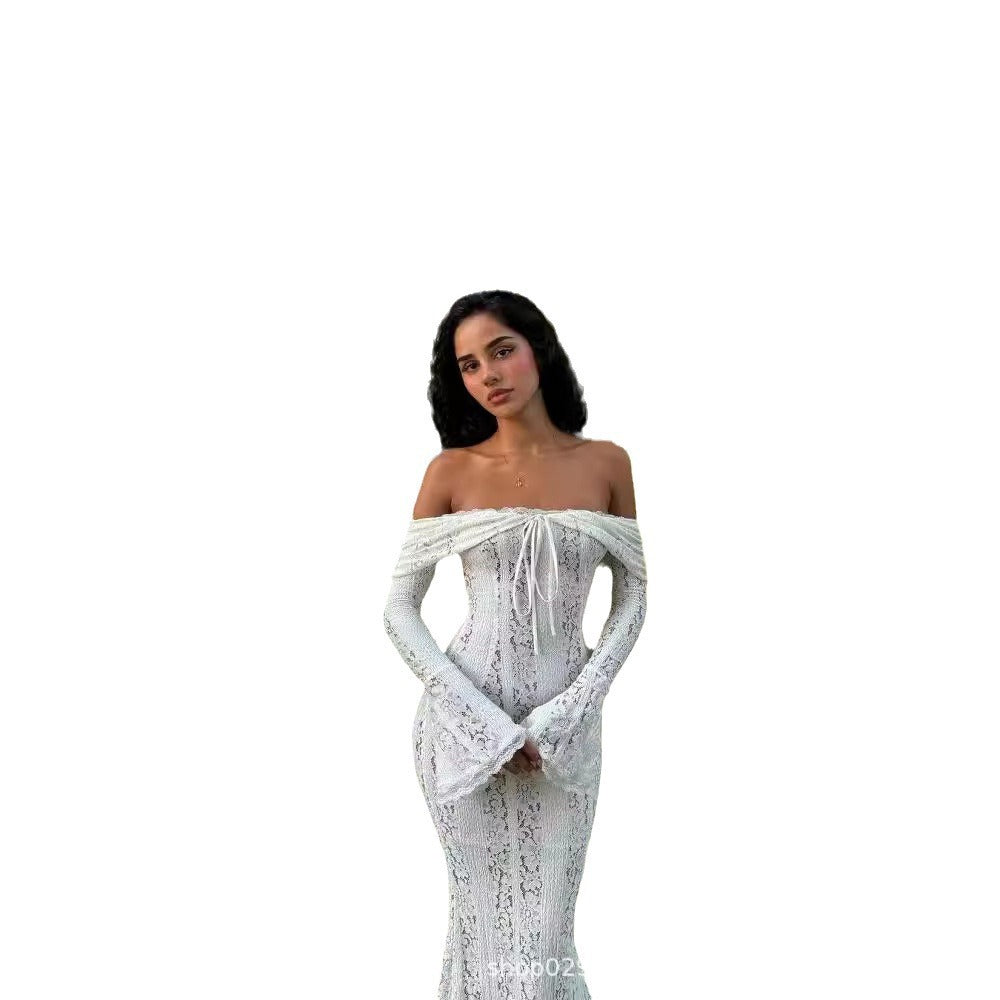 Jennifer – Off-shoulder Jurk met Wijde Mouwen