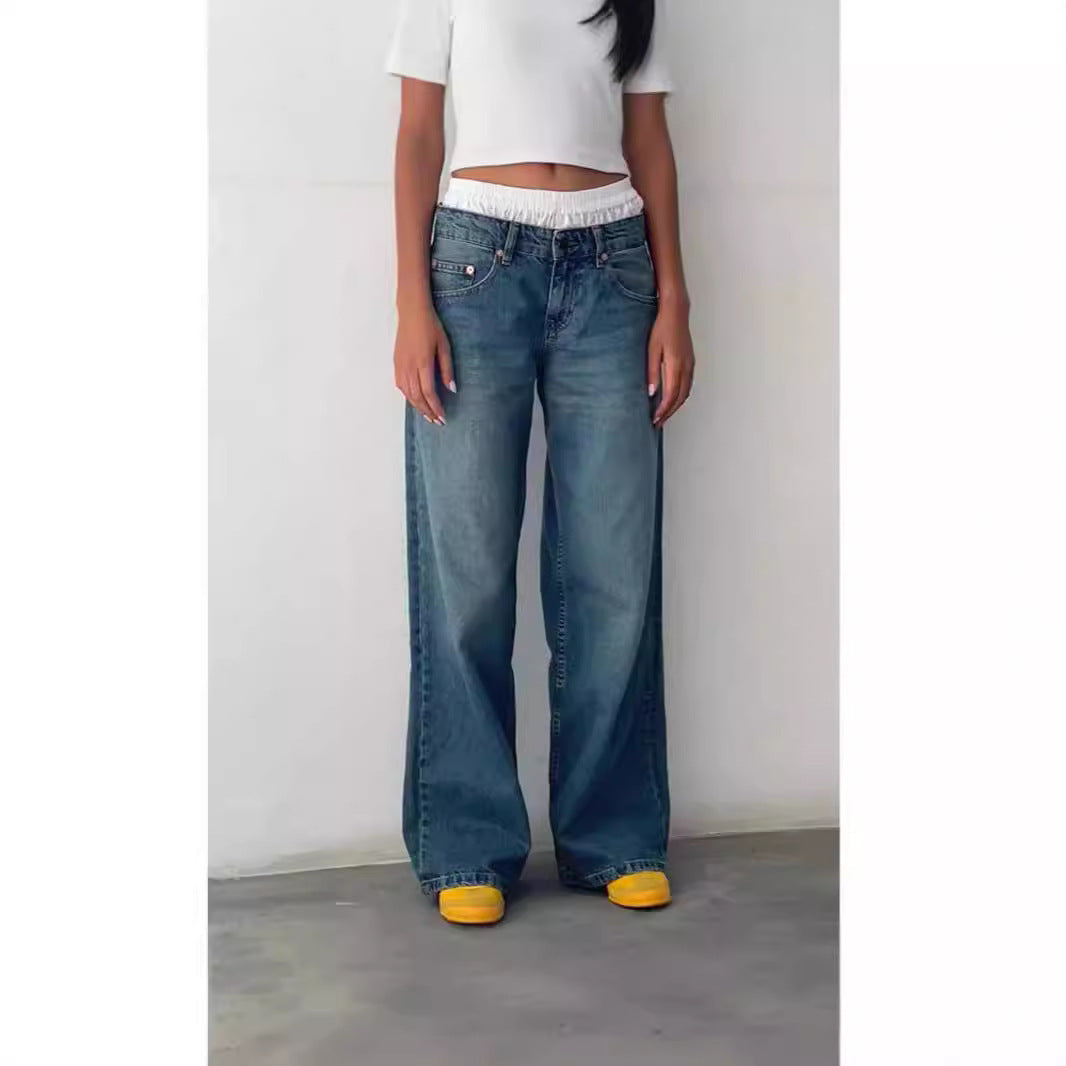 Vanessa – Brede Denim Broek met Vrouwelijke Snit