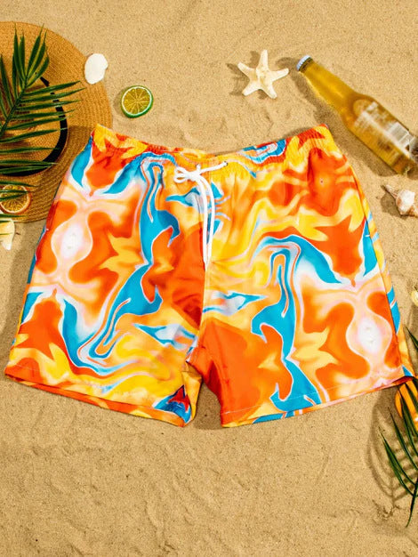 Heren Zwemshort met Streeppatroon – Comfortabele Strandshort voor Zomer en Vakantie