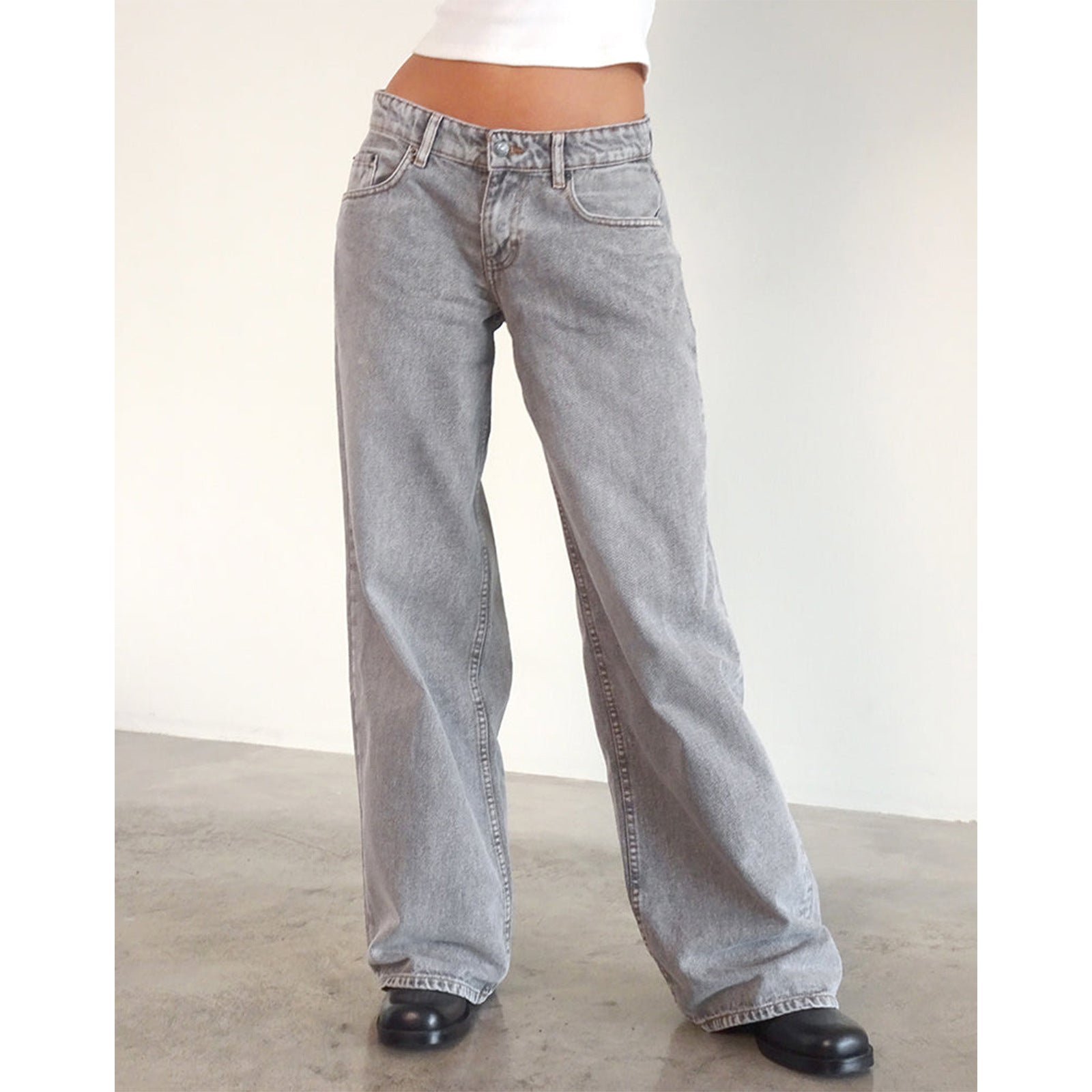 Vanessa – Brede Denim Broek met Vrouwelijke Snit