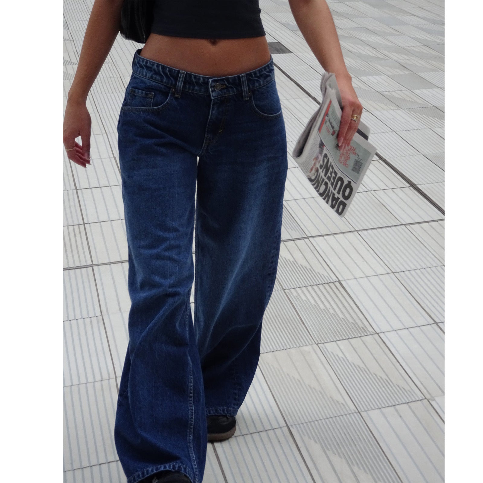 Vanessa – Brede Denim Broek met Vrouwelijke Snit