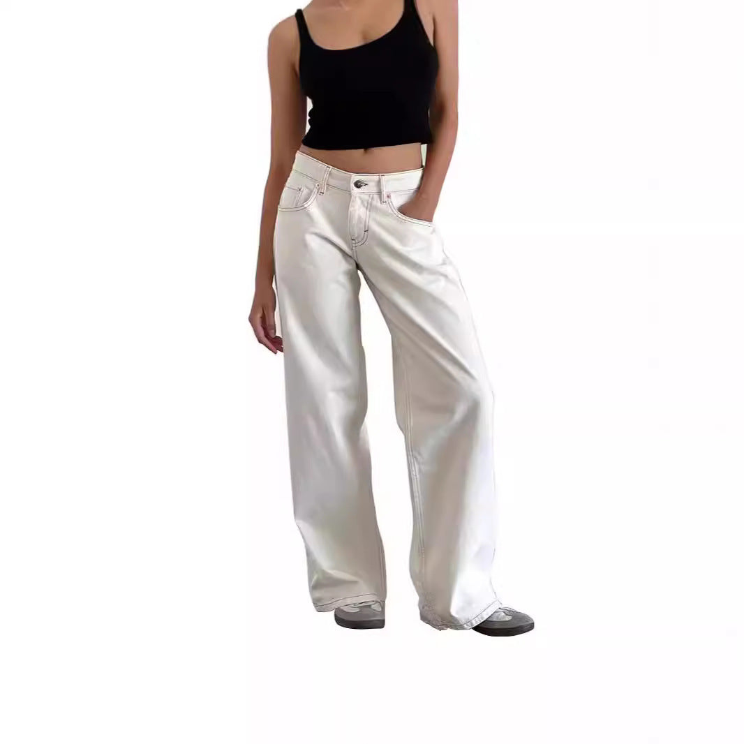 Vanessa – Brede Denim Broek met Vrouwelijke Snit