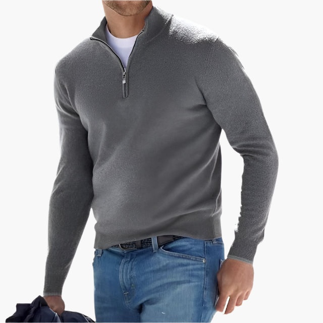 Heren Half-Zip Gebreide Trui – Modern & Comfortabel Voor Elke Gelegenheid