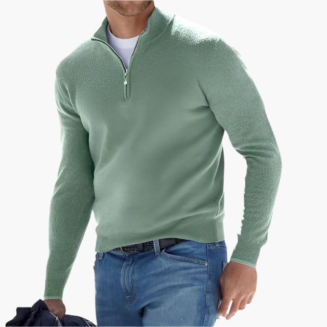 Heren Half-Zip Gebreide Trui – Modern & Comfortabel Voor Elke Gelegenheid