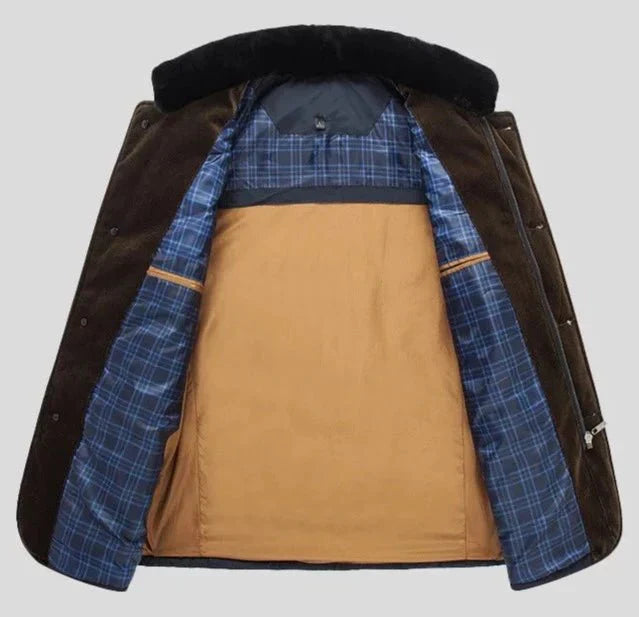 Heren Gewatteerde Stijlvolle Jas voor Winter – Moderne Slim Fit Outdoorjas