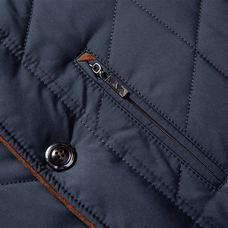 Heren Gewatteerde Stijlvolle Jas voor Winter – Moderne Slim Fit Outdoorjas