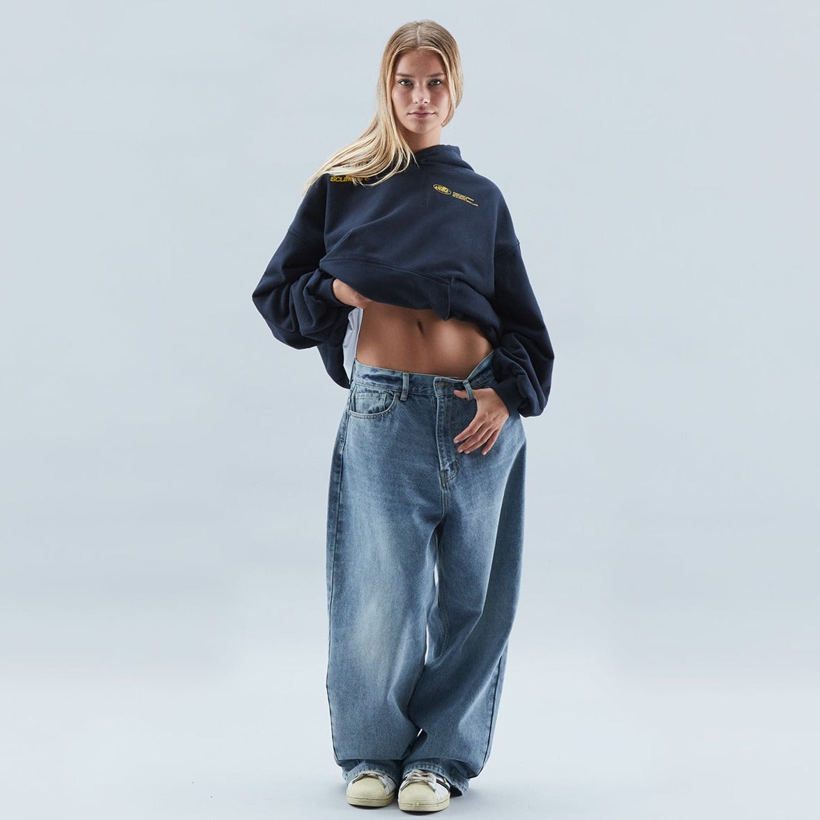 Dames Hoodie met Oversized Pasvorm en Statement Print