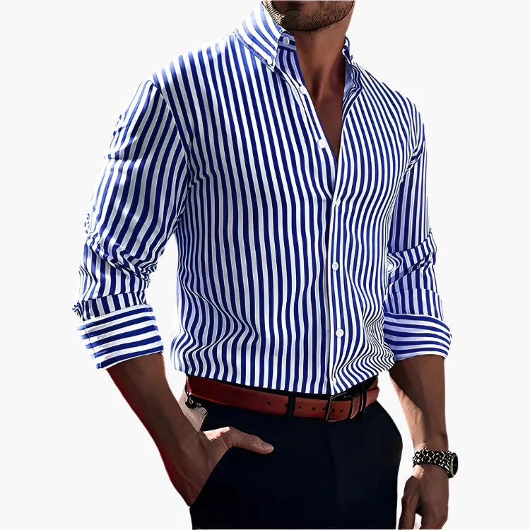 Heren Overhemd Gestreept Slim Fit – Stijlvol en Comfortabel voor Zakelijk & Casual