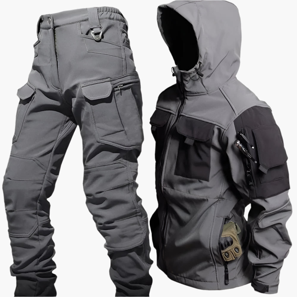 Heren Outdoor Tactisch Softshell Set – Jas en Broek voor Avontuur en Survival