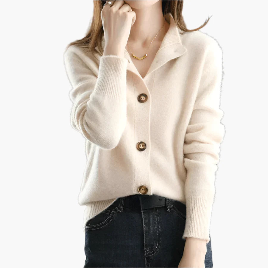 Dames Casual Knitted Cardigan voor Herfst en Winter – Stijlvolle en Comfortabele Trui met Knoopsluiting