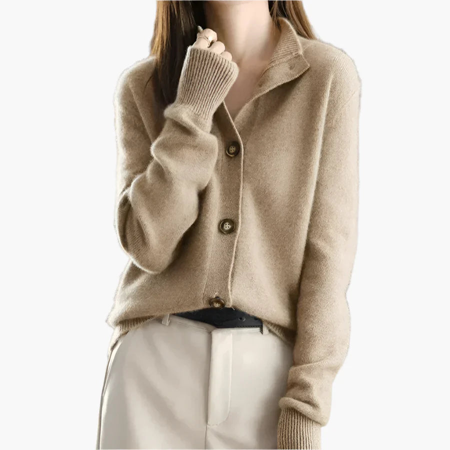 Dames Casual Knitted Cardigan voor Herfst en Winter – Stijlvolle en Comfortabele Trui met Knoopsluiting