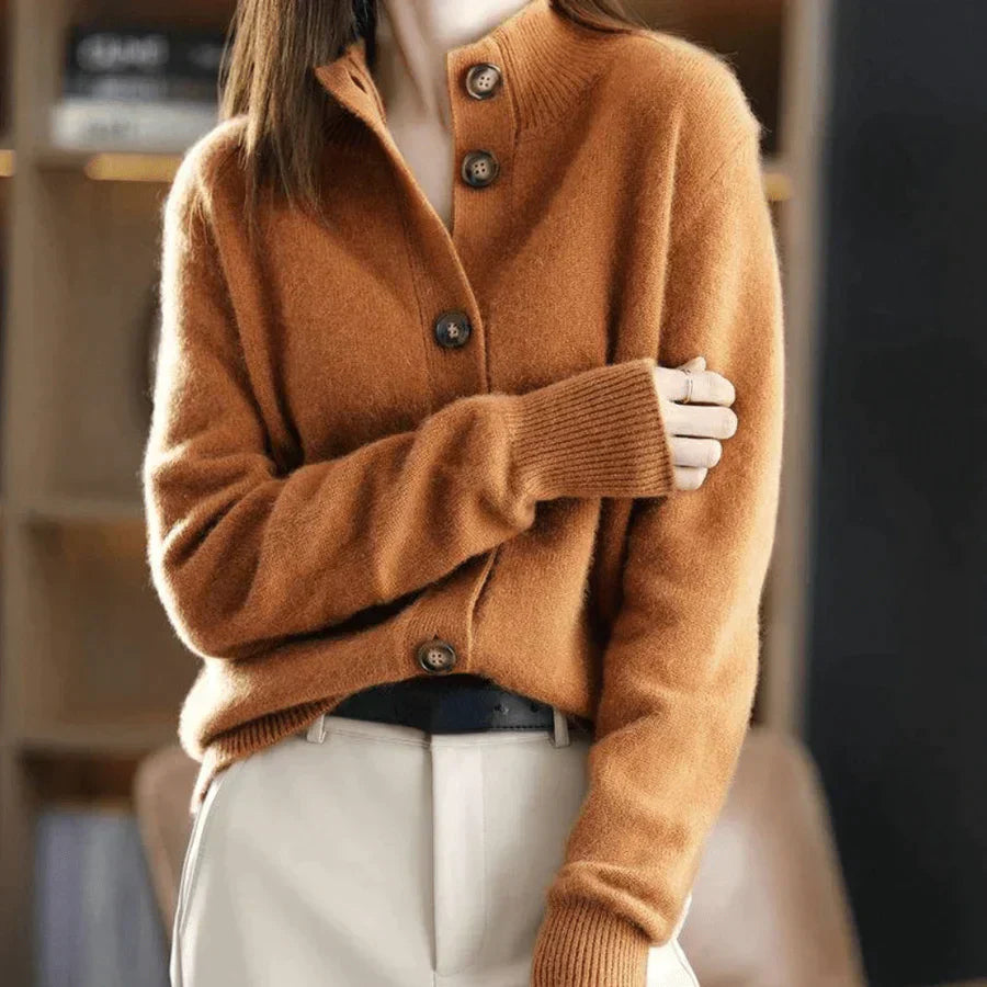 Dames Casual Knitted Cardigan voor Herfst en Winter – Stijlvolle en Comfortabele Trui met Knoopsluiting