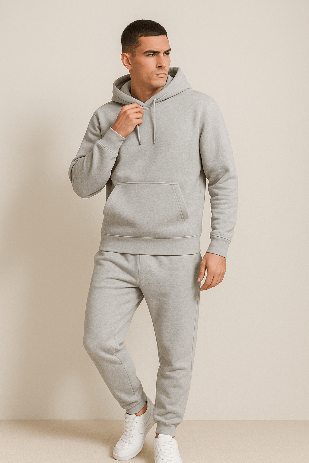 Heren Joggingpak Hoodie & Joggingbroek Set – Comfortabel Lounge & Sportief Casual