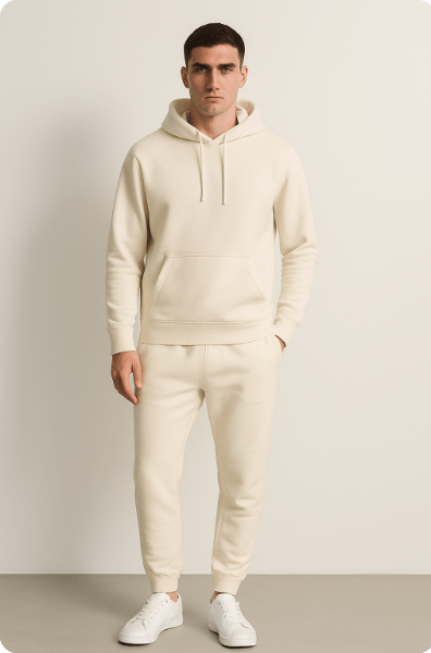 Heren Joggingpak Hoodie & Joggingbroek Set – Comfortabel Lounge & Sportief Casual