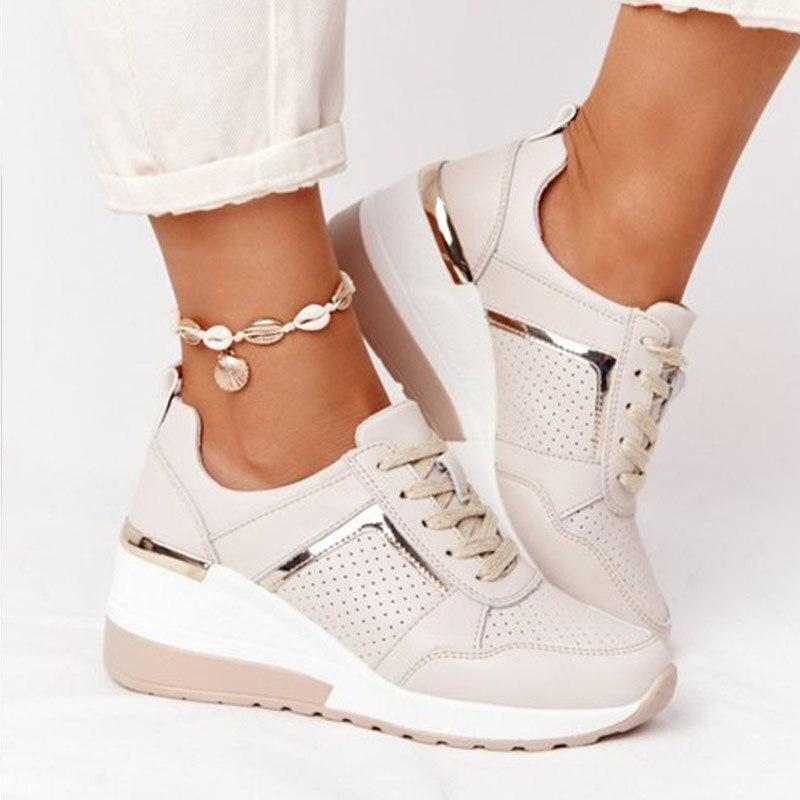 Dames Orthopedische Sneakers met Sleehak – Comfort & Stijl voor Dagelijks Gebruik