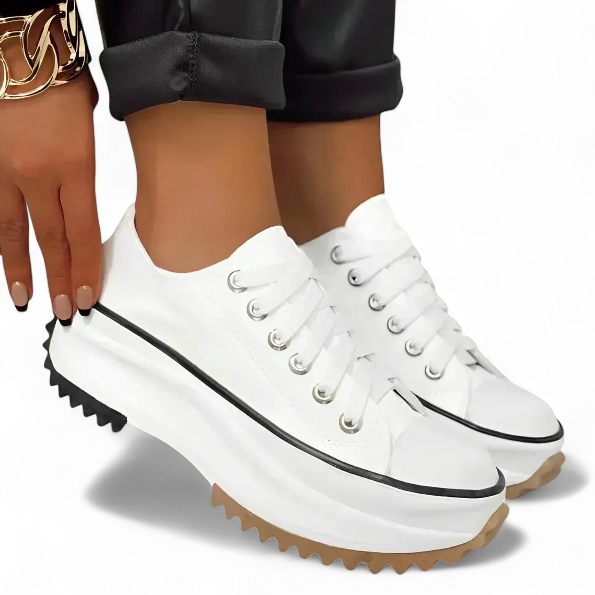 Dames Orthopedische Plateau Sneakers – Trendy Comfort en Ondersteuning voor Dagelijks Gebruik