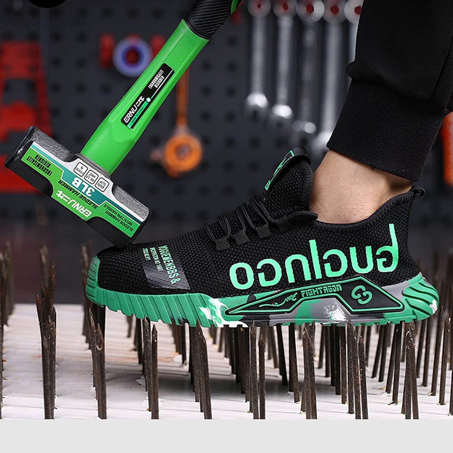 Heren Veiligheidsschoenen Sportieve Werkschoenen met Stalen Neus voor Bouw en Outdoor