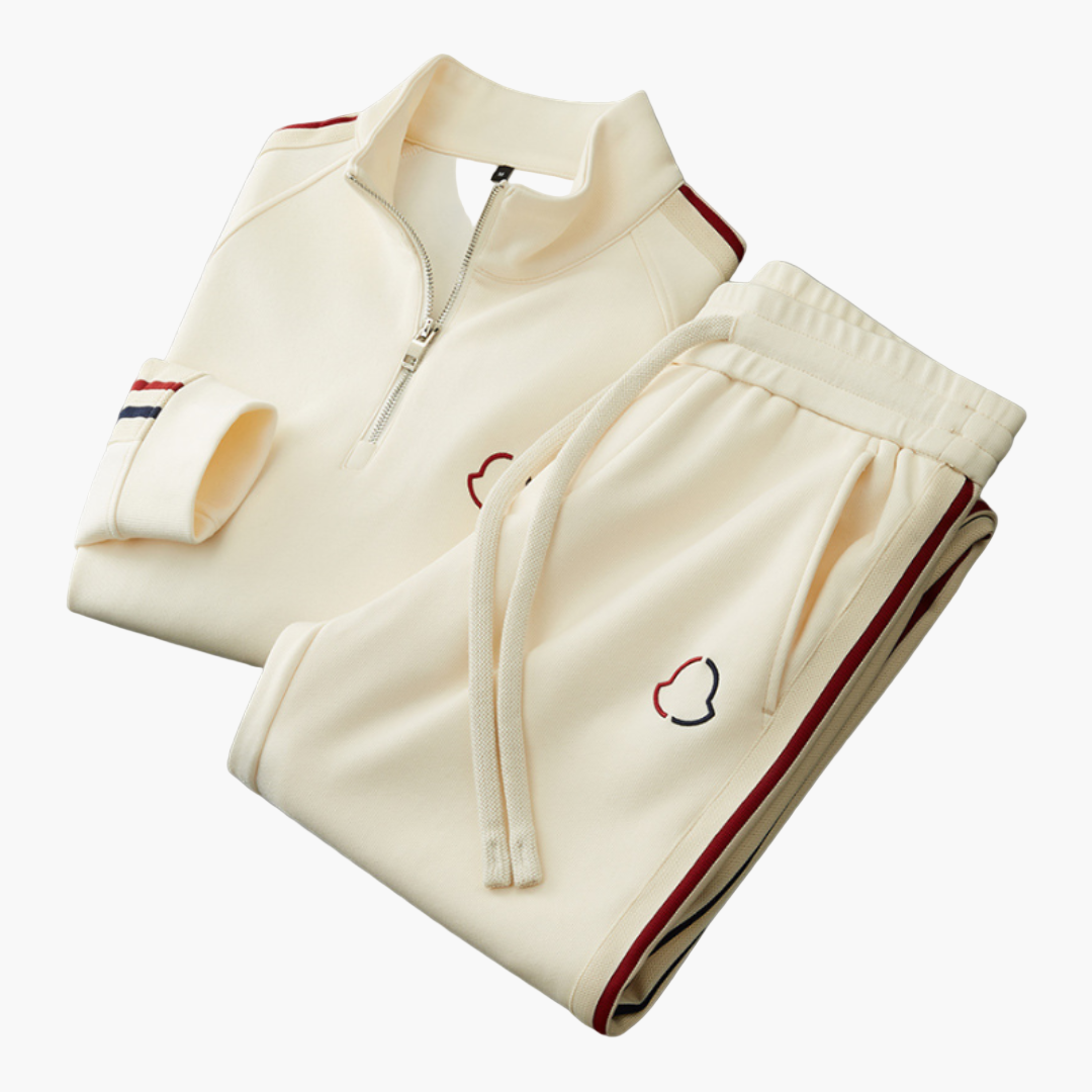 Heren Joggingpak Sportief & Casual – Comfortabele Set met Halve Rits
